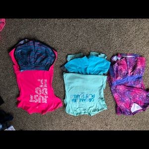 Workout shorts and some dry fit t shirts.